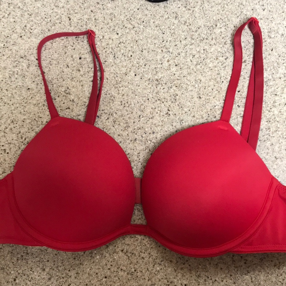 Red PINK push up bra